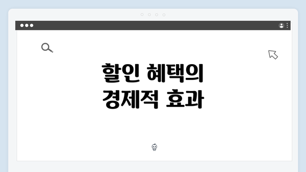 할인 혜택의 경제적 효과
