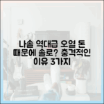 나솔' 출연진 오열! 돈 문제로 솔로되는 이유 3가지