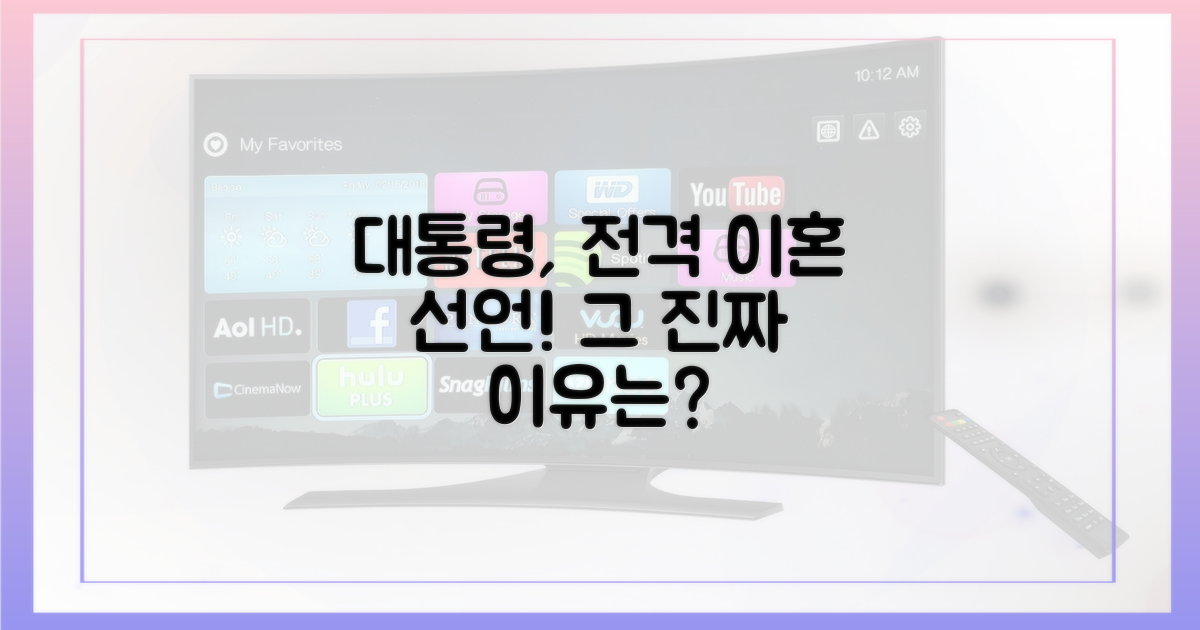 이혼 서류 던진 대통령, 그의 속내는?