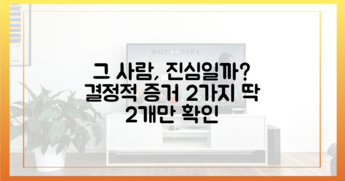 진심일까? 2가지 결정적 증거