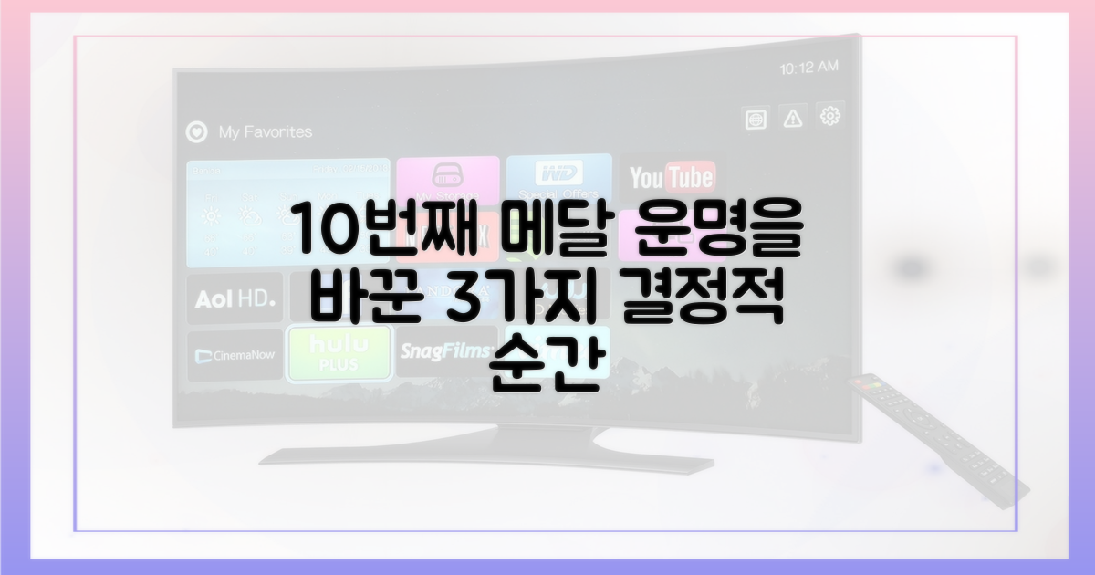 10번째 메달까지, 3가지 결정적 순간