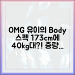 충격! 173cm 유이, 40kg대 '증량'이 더 고민
