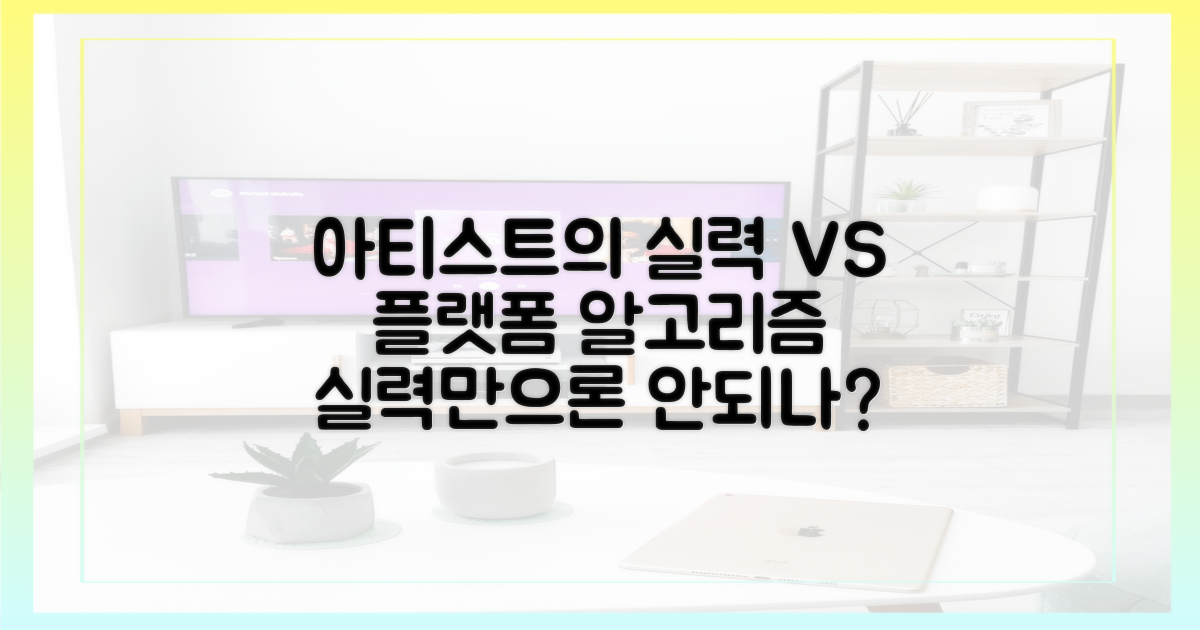 아티스트의 역량 vs 플랫폼의 알고리즘