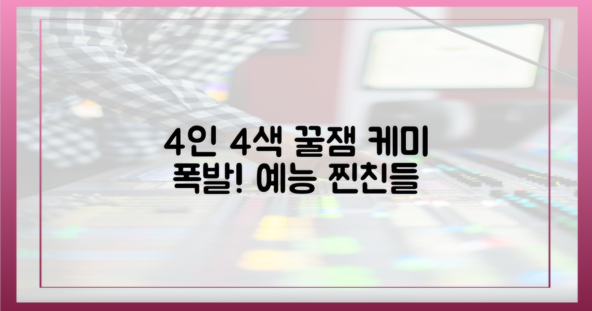 4인 4색 예능 케미
