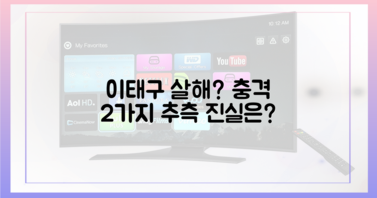 이태구 살해? 2가지 주요 추측