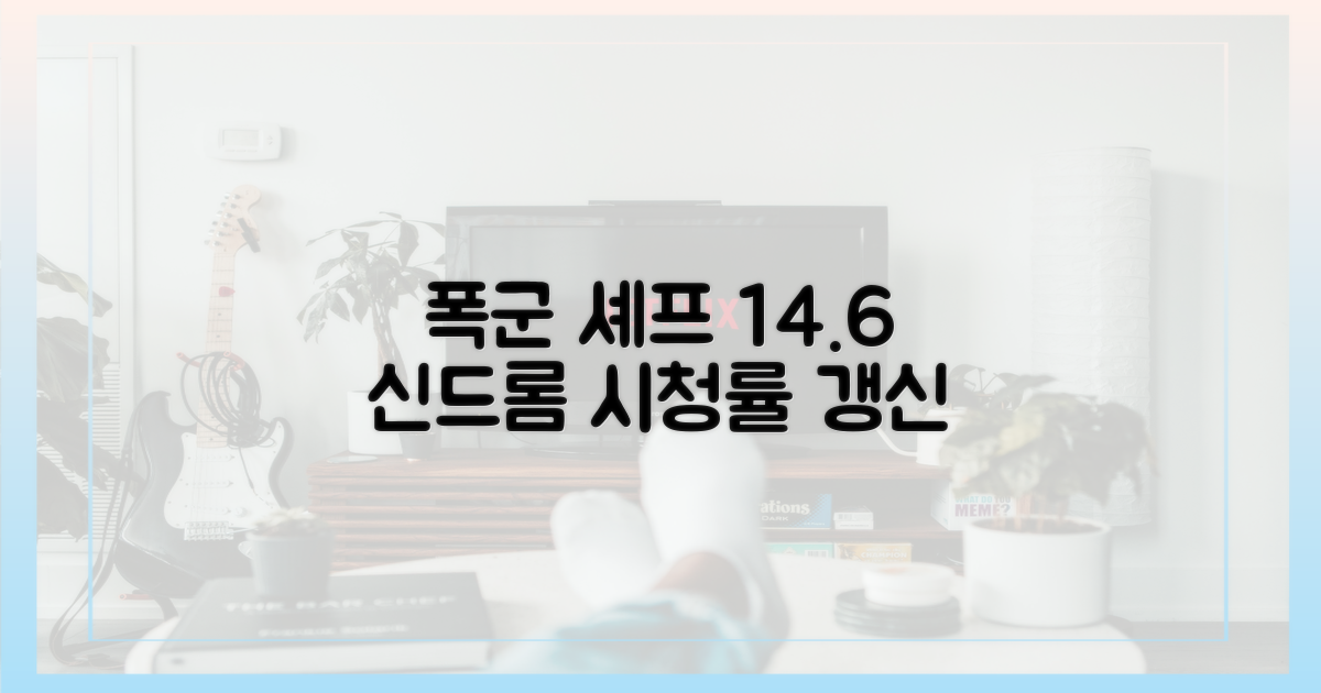 시청률 14.6% 돌파, '폭군 셰프' 신드롬
