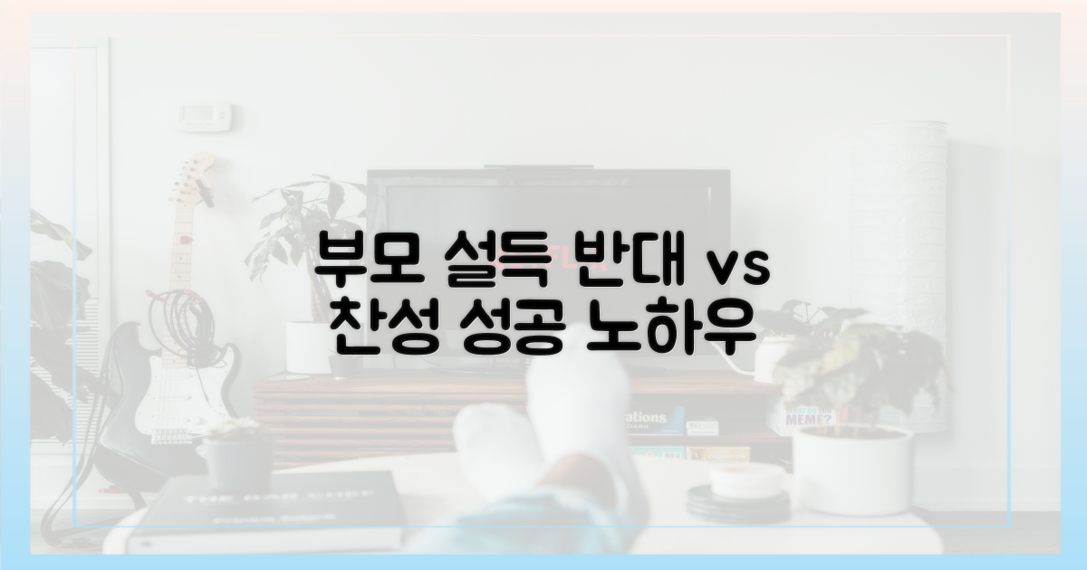 부모 설득, 반대 vs 찬성