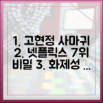 고현정, '사마귀'로 화제성 1위? 넷플릭스 7위 비결은?