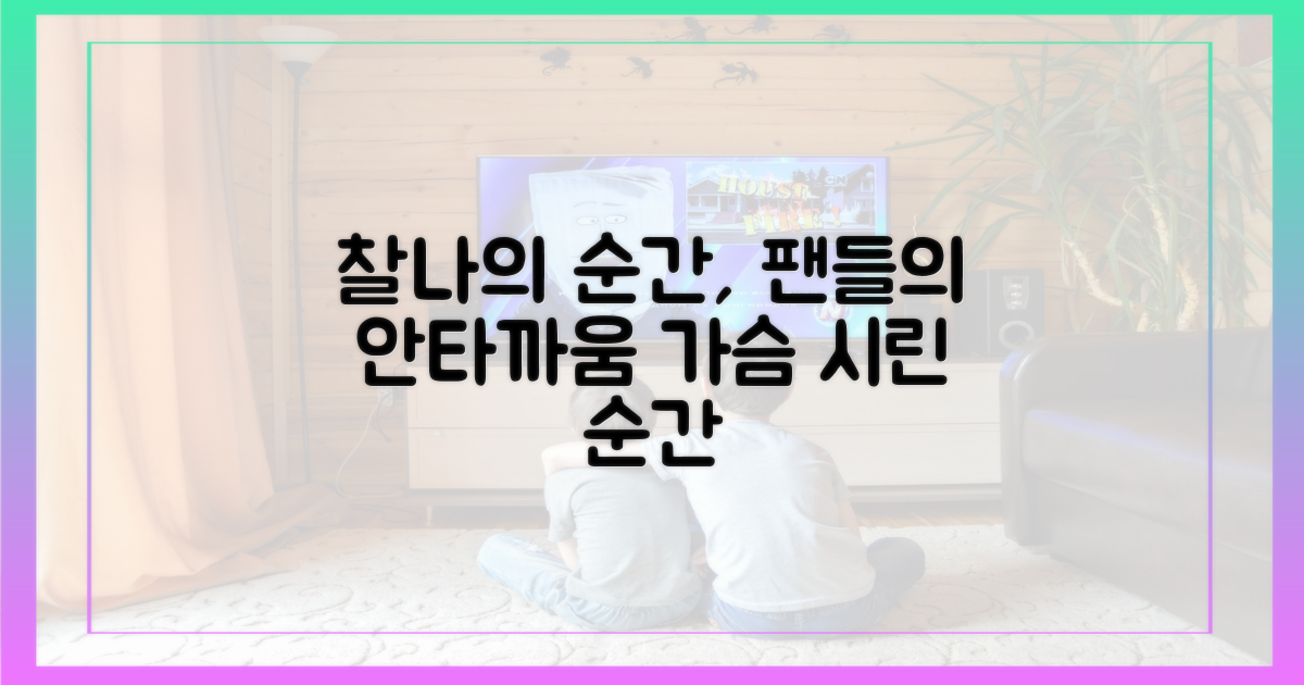 찰나의 순간, 팬들의 안타까움