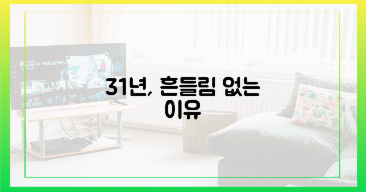 31년, 흔들림 없는 이유