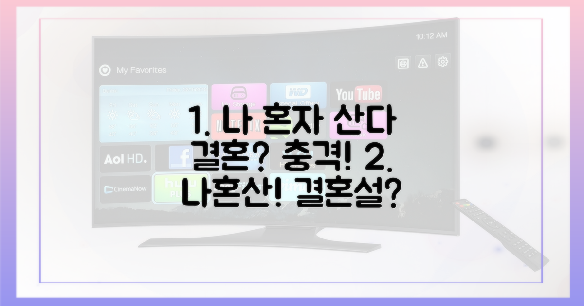 나혼산, 결혼 이야기?