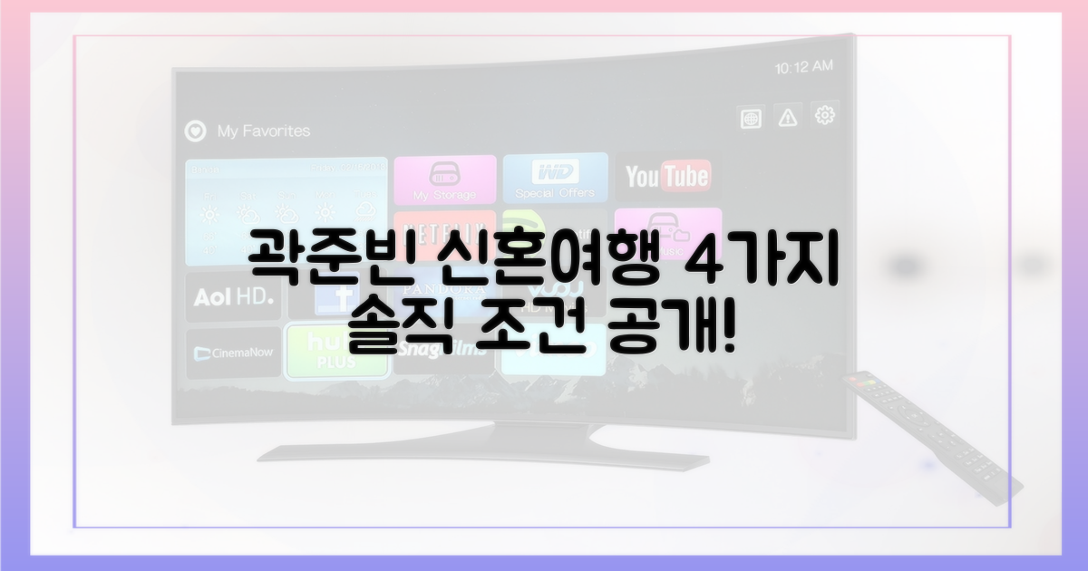 곽준빈의 4가지 신혼여행 조건