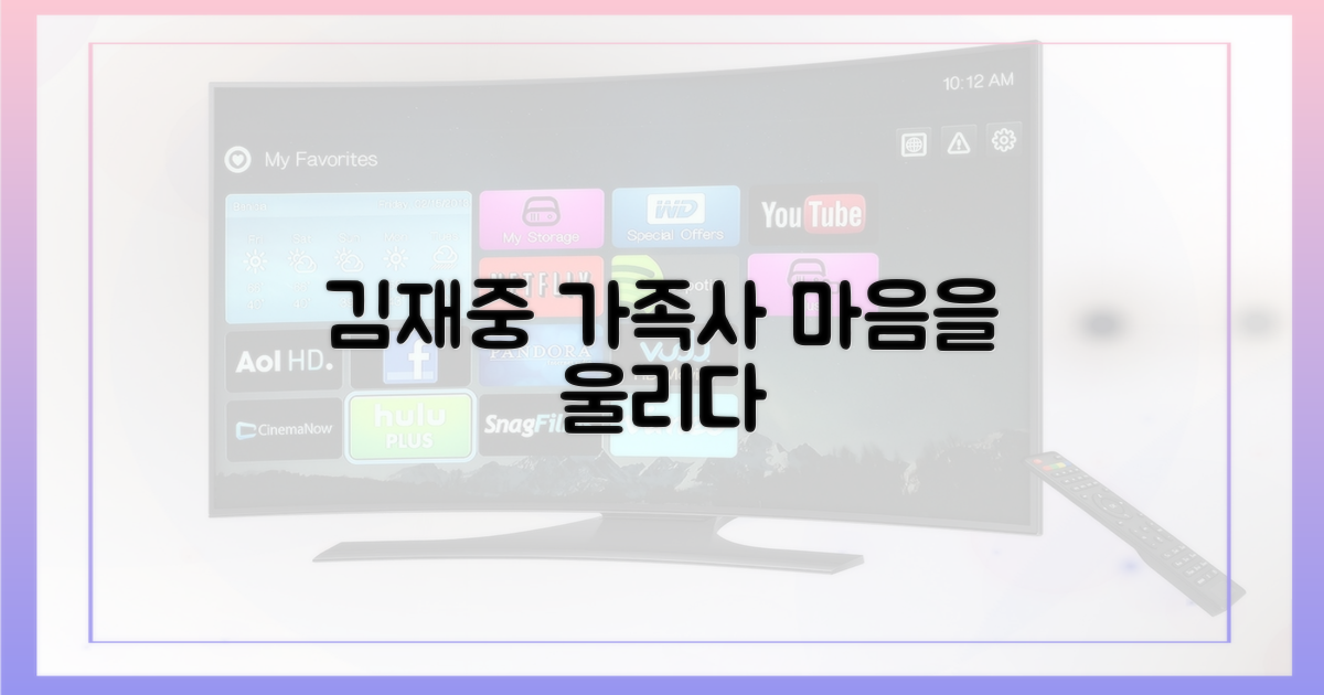 김재중 가족사, 깊은 울림