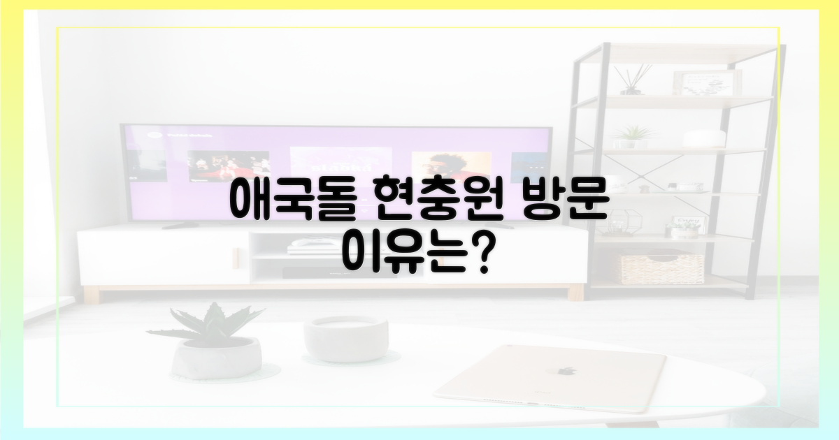 애국돌이네, 현충원 방문 이유는?