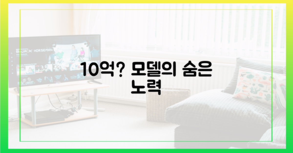 10억 모델료? 숨겨진 노력