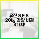 유진 S.E.S. 20kg 감량 비결 3가지!