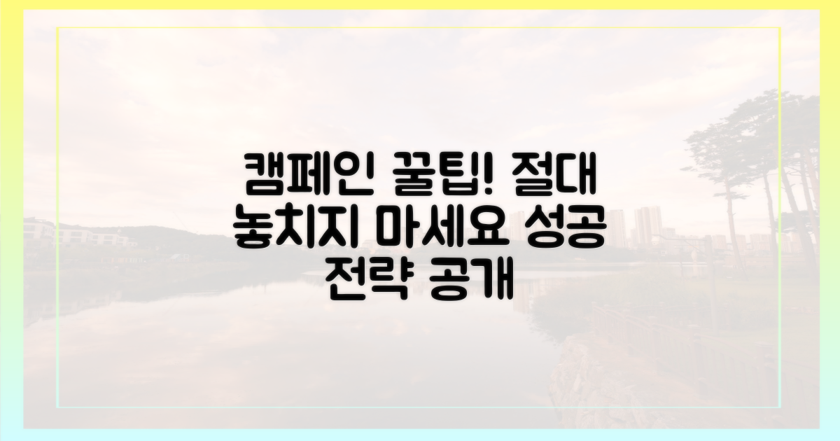 캠페인 활용, 놓치면 안 될 팁은?