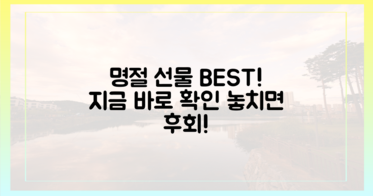 최고의 명절 선물, 지금 확인!