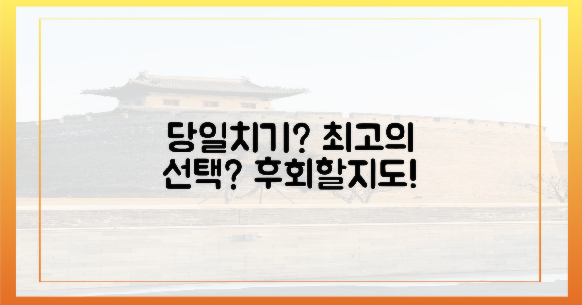 당일치기, 최고의 선택일까?