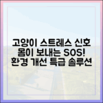 고양이 스트레스, 몸이 보내는 신호들: 원인부터 환경 개선 솔루션까지