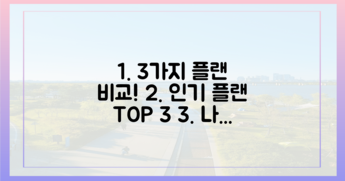 3가지 인기 플랜 비교