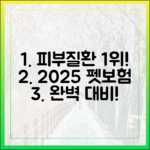 의료비 지출 1위 피부질환, 2025년 펫보험으로 완벽 대비하기