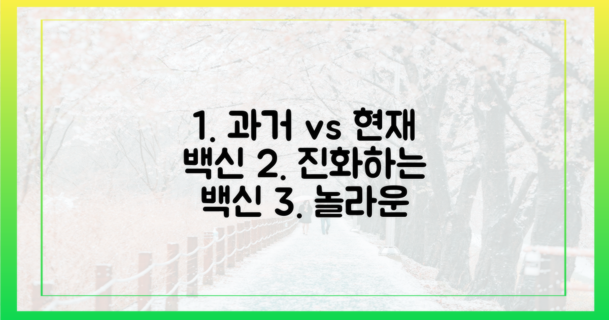 과거와 현재 백신 비교