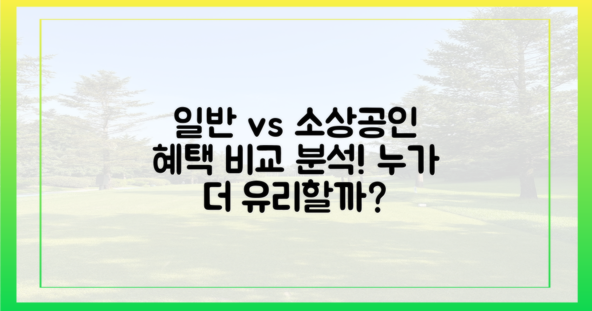 일반 소비자 vs 소상공인 혜택