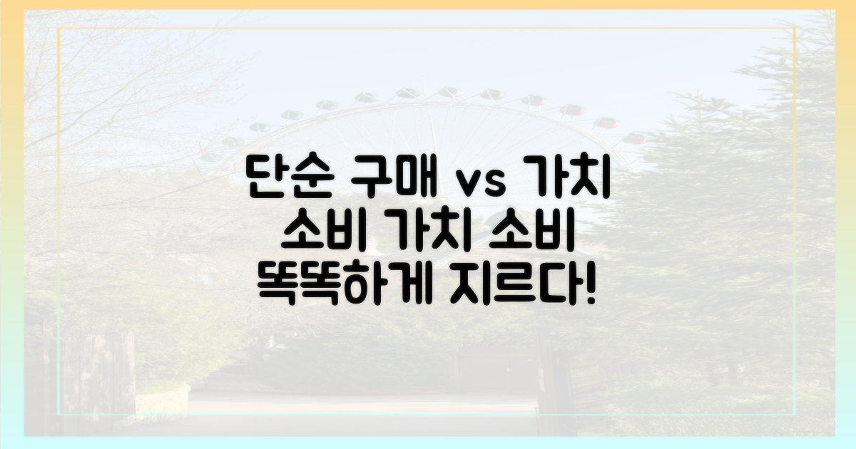 단순 구매 vs 가치 소비