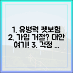 펫보험 가입 거절당했다면? 유병력자 반려동물을 위한 대안 찾기