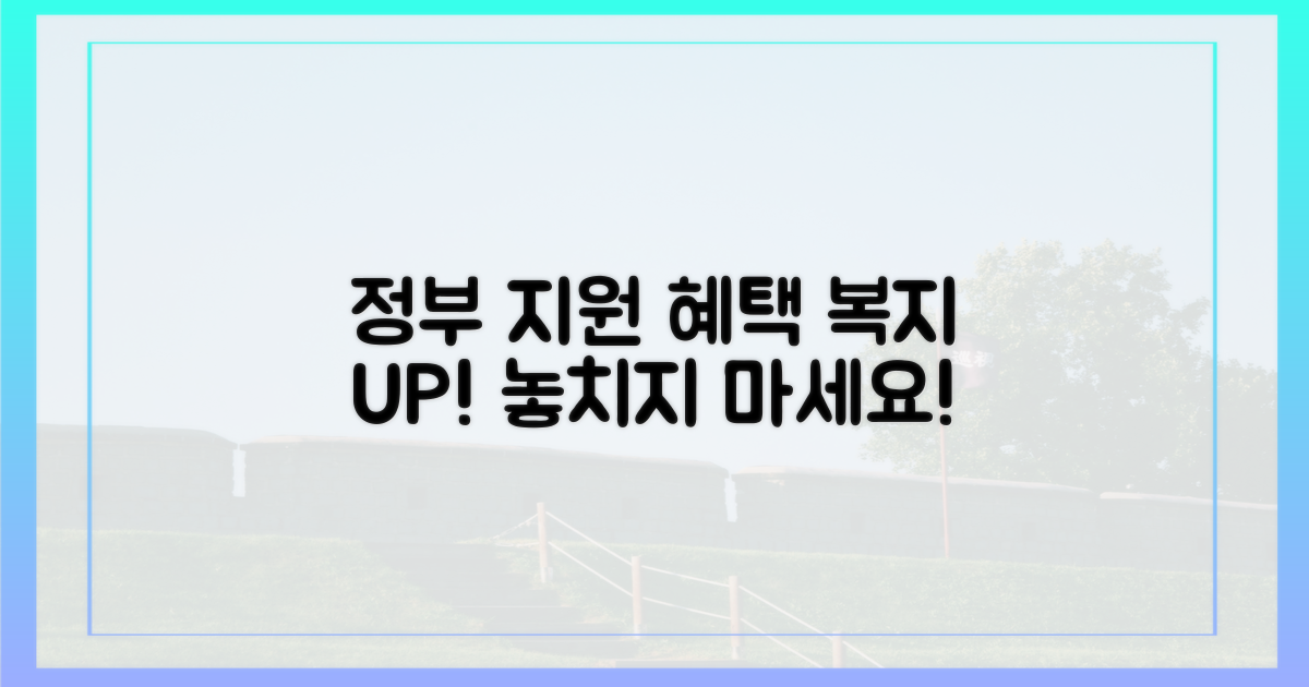 정부 지원 및 복지 혜택