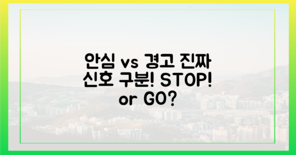 안심 vs 경고 신호 구분