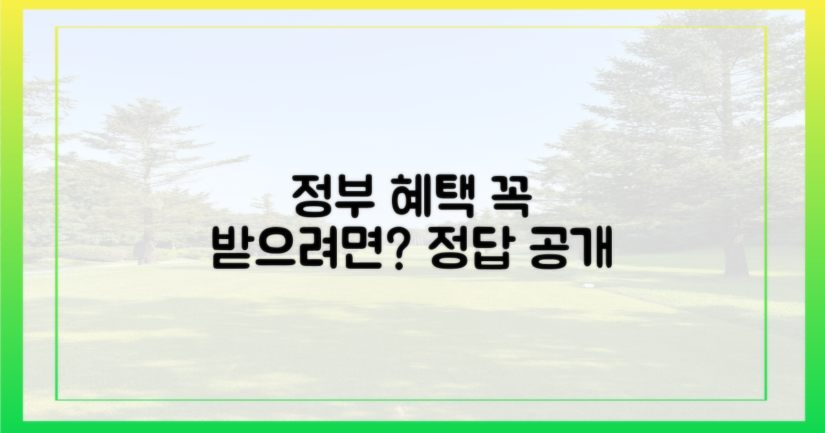 정부 지원 혜택, 어떻게 받을까?