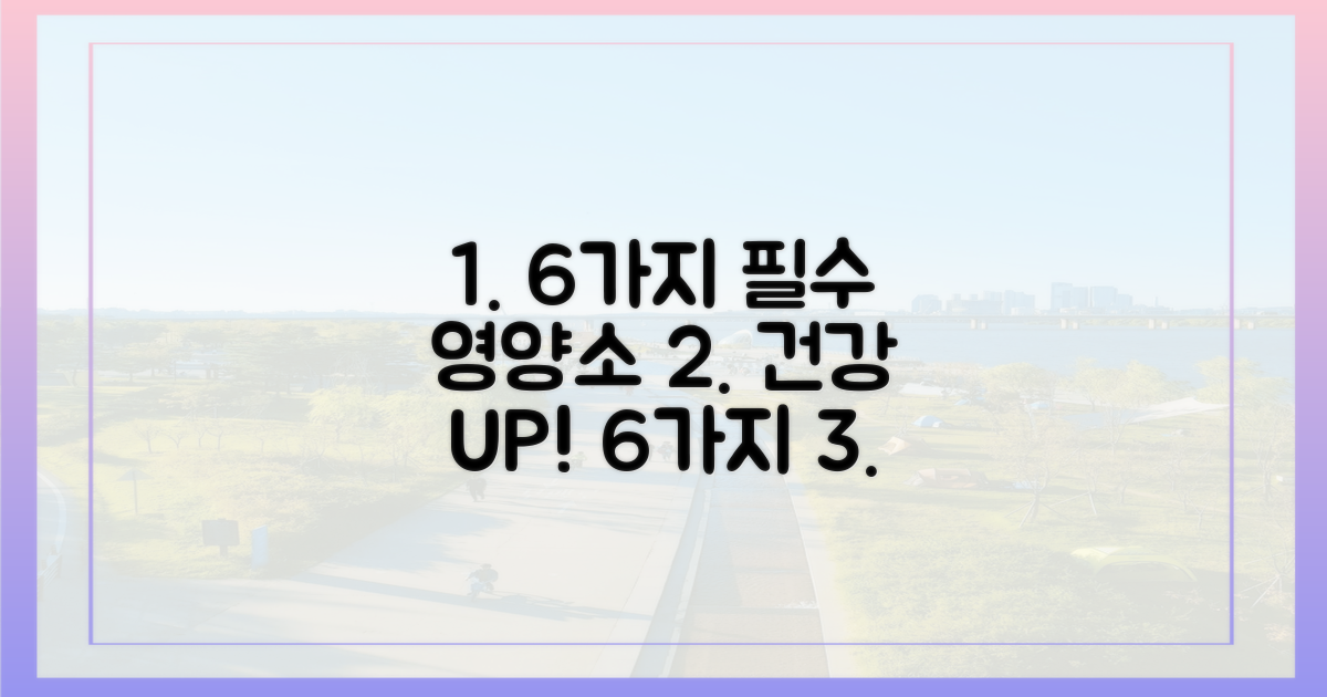 6가지 영양 성분