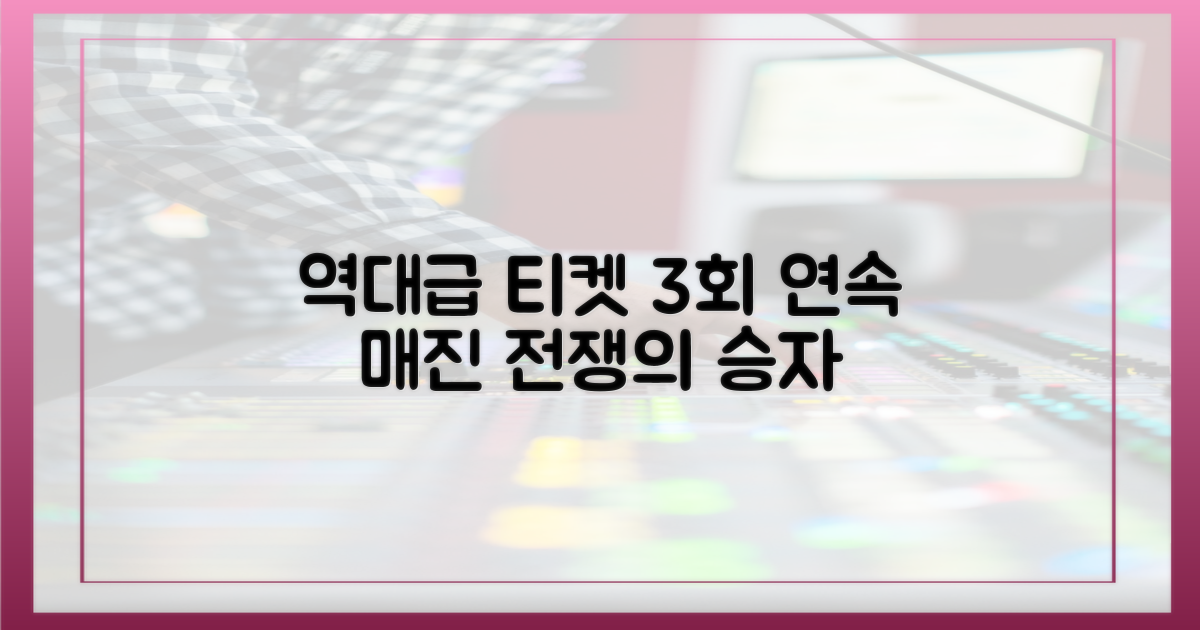 역대급 티켓 전쟁, 3회 연속 매진