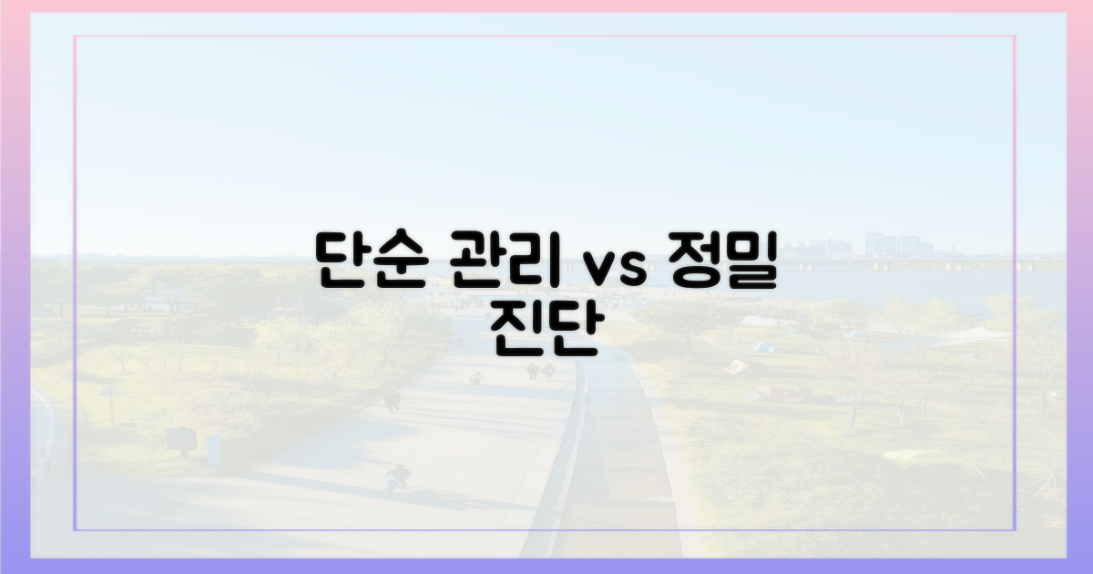 단순 관리 vs 정밀 진단