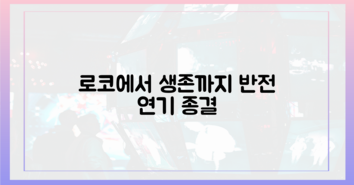 로코에서 생존까지, 반전 연기