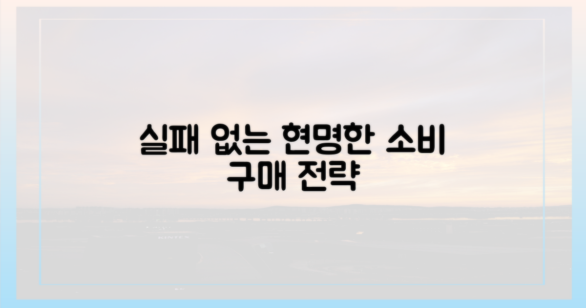 현명한 소비: 실패 없는 구매 전략