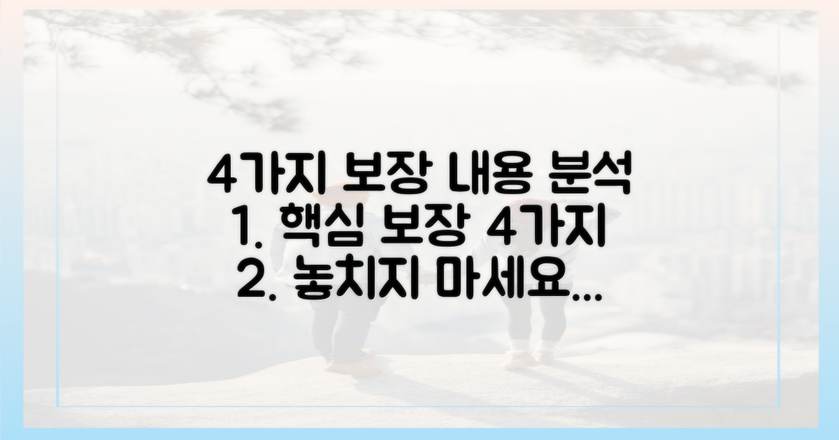 4가지 보장 내용 분석