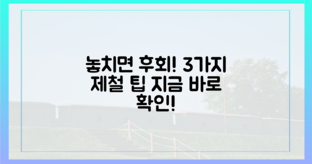 놓치면 후회할 3가지 제철 팁