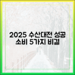 2025 수산대전: 성공 소비 촉진 5가지 비밀
