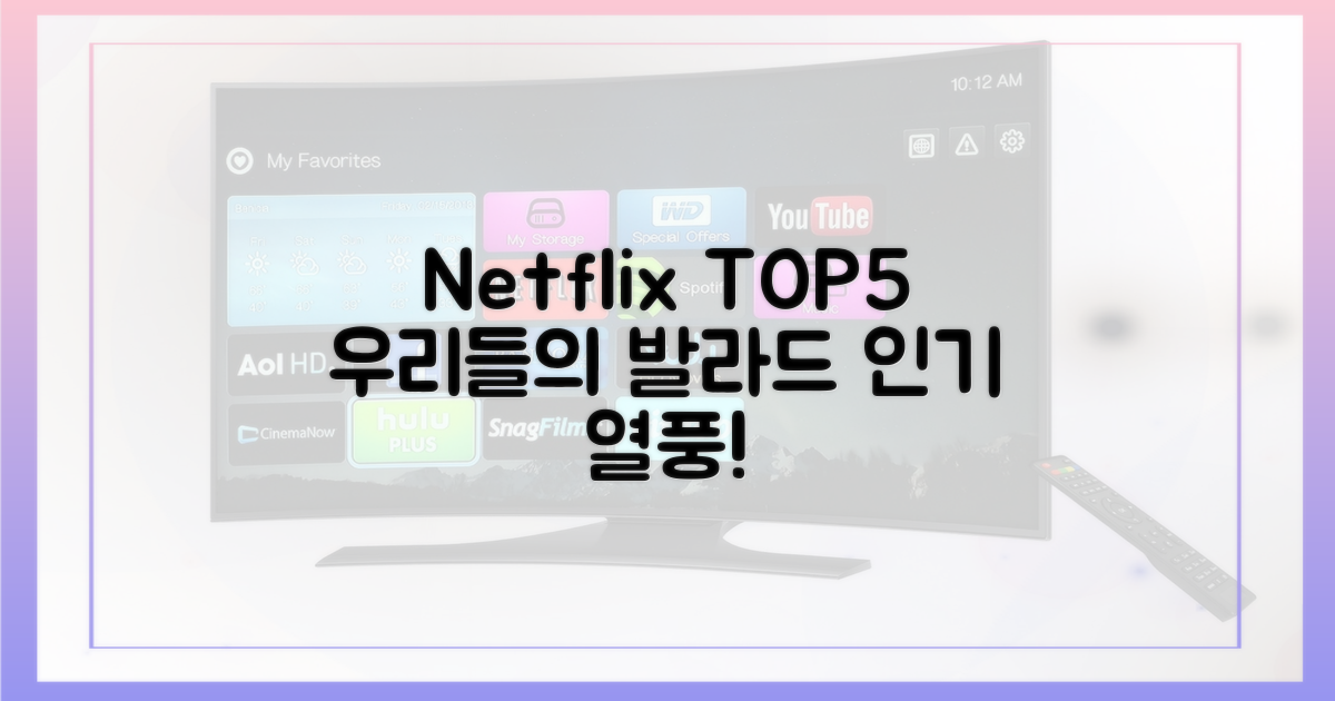 넷플릭스 TOP5, '우리들의 발라드' 열풍