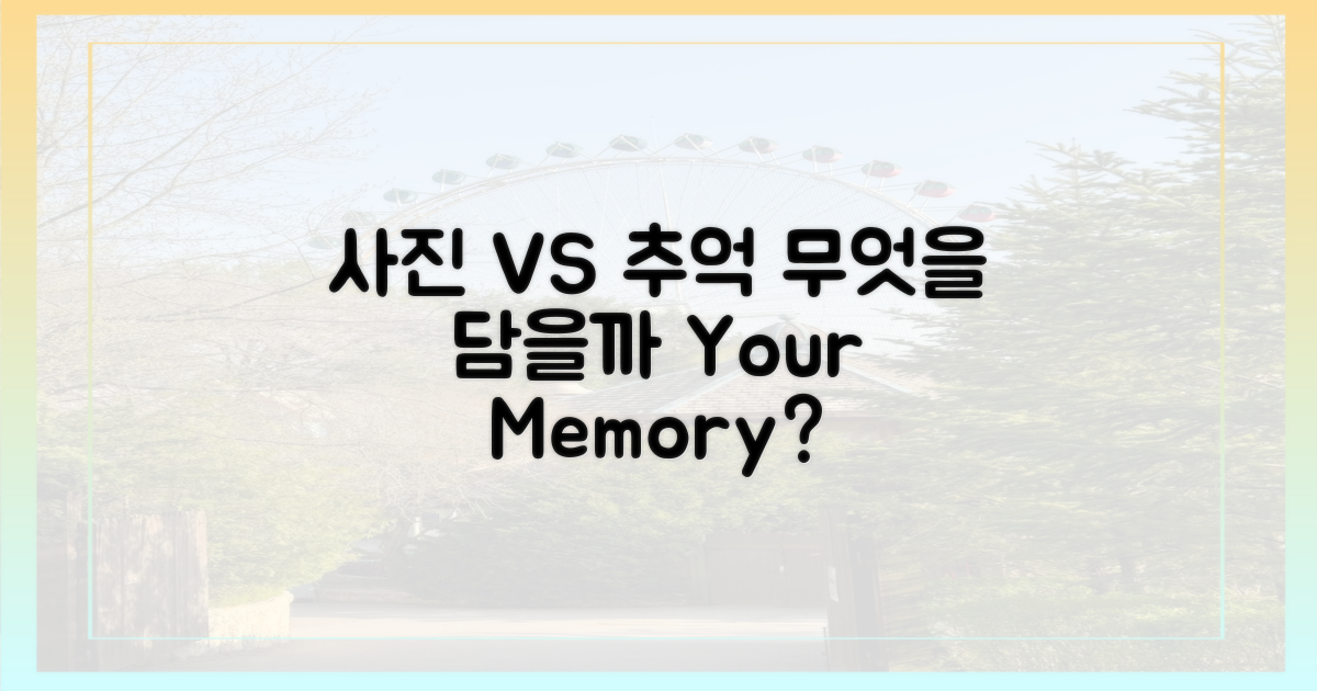 사진 vs 추억, 무엇을 담을까