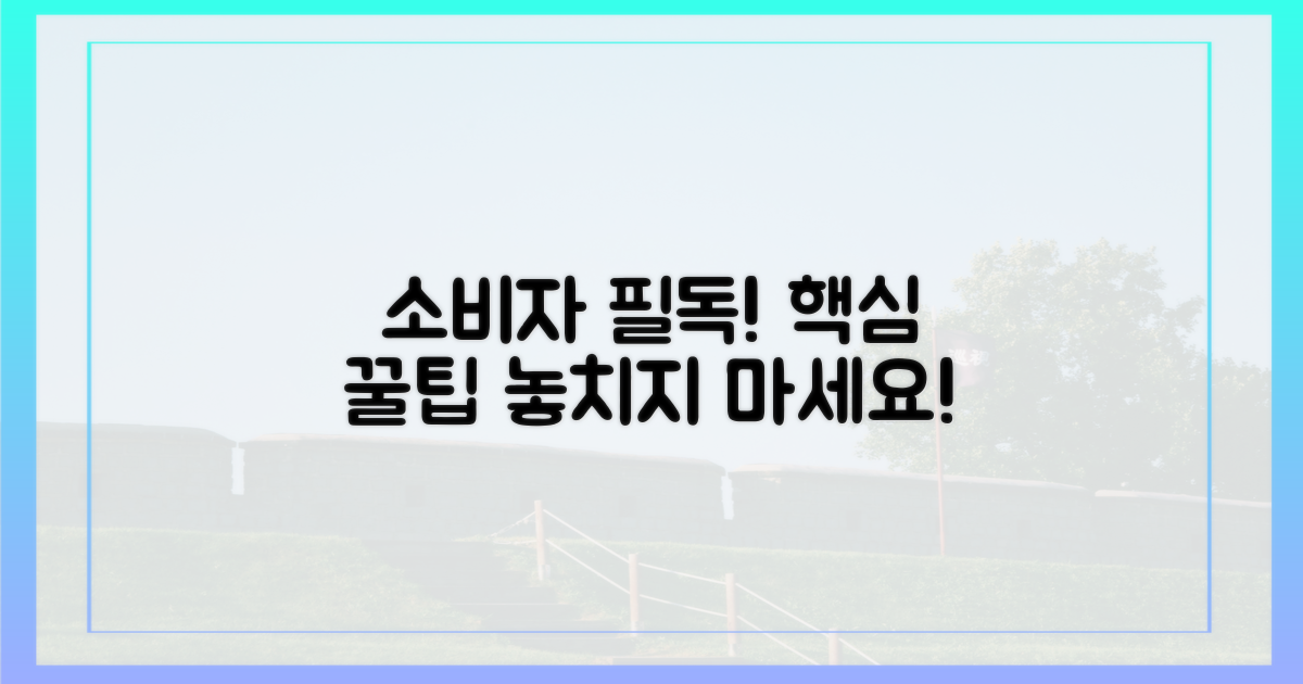 소비자가 알아야 할 핵심 포인트