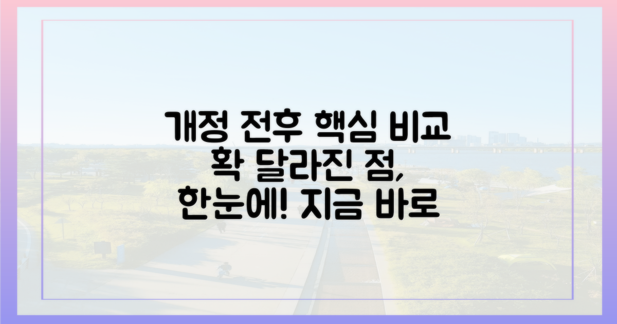 개정 전후 주요 변경 사항 비교