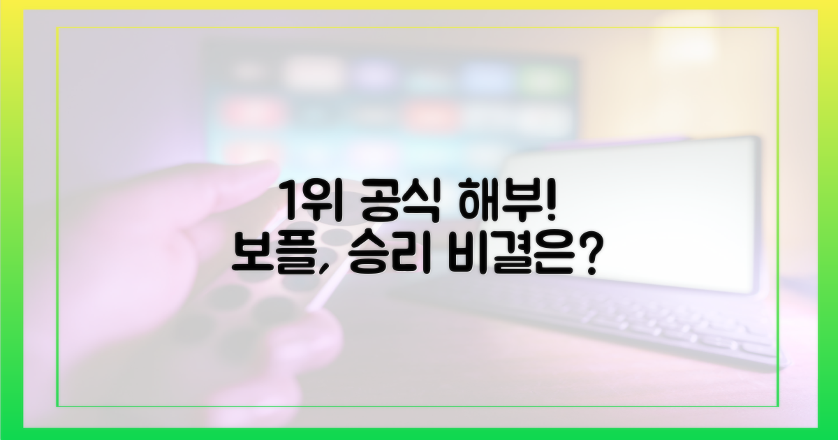 보플: 1위 공식 분석