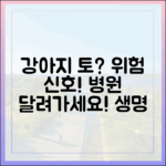 강아지가 갑자기 토할 때, 동물병원에 바로 와야 하는 위험 신호