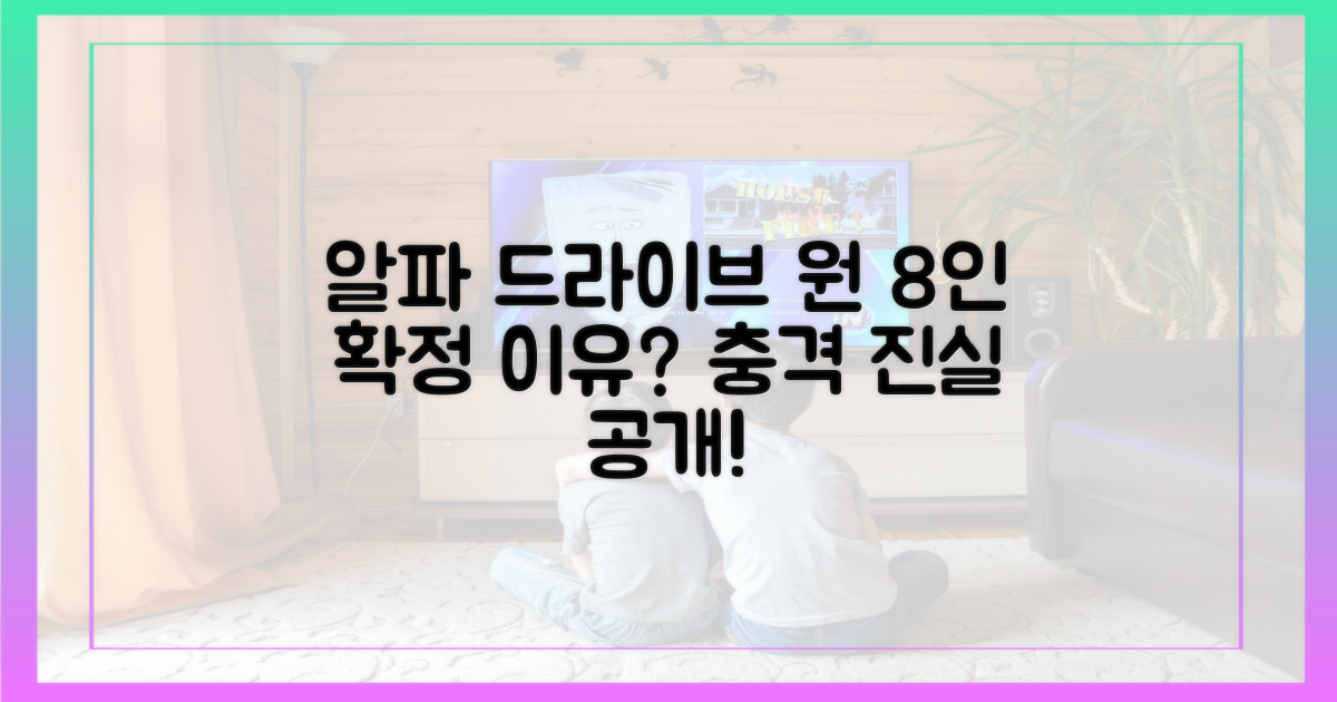 알파 드라이브 원', 8인 확정 이유는?