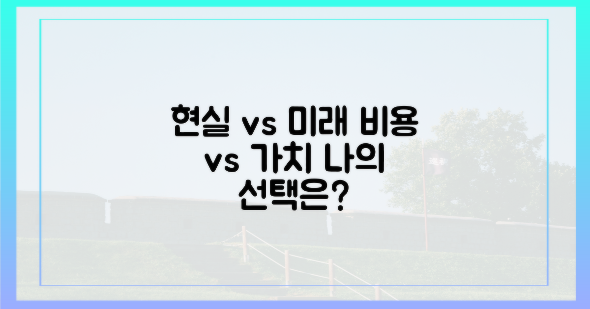 현실적 비용 vs 미래 가치