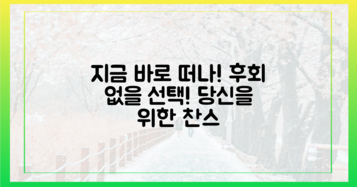 지금 떠나야 하는 이유는?